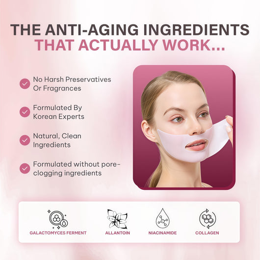 Quasi Bio-Collagen Face Mask Overnight – Hydrating Korean Sheet Mask – Niacinamide & Low Molecular Collagen – Firming & Smoothing Skincare for All Skin Types – 4 Masks